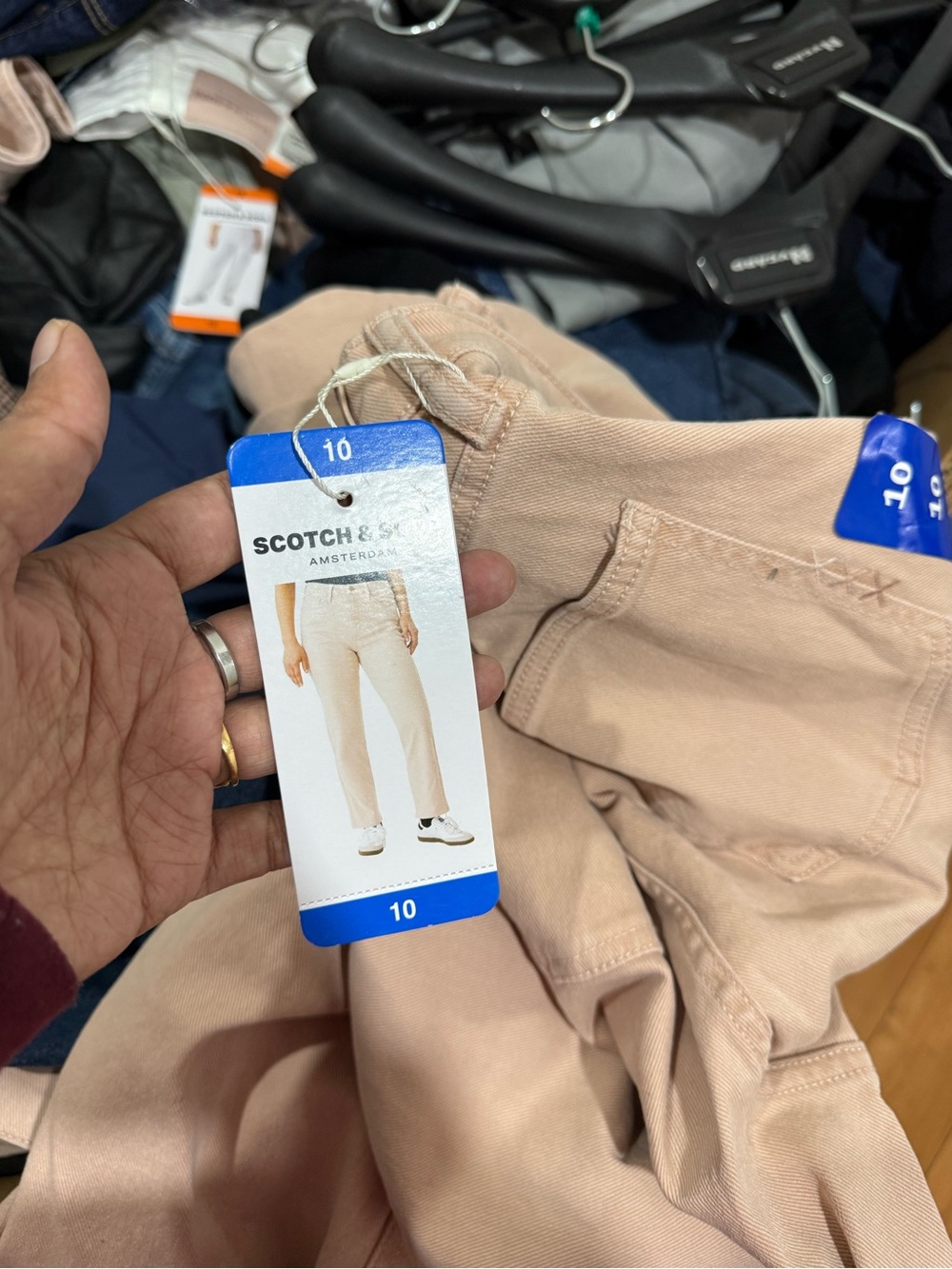 Scotch & Soda Girls' Beige Pink Stretch Jeans